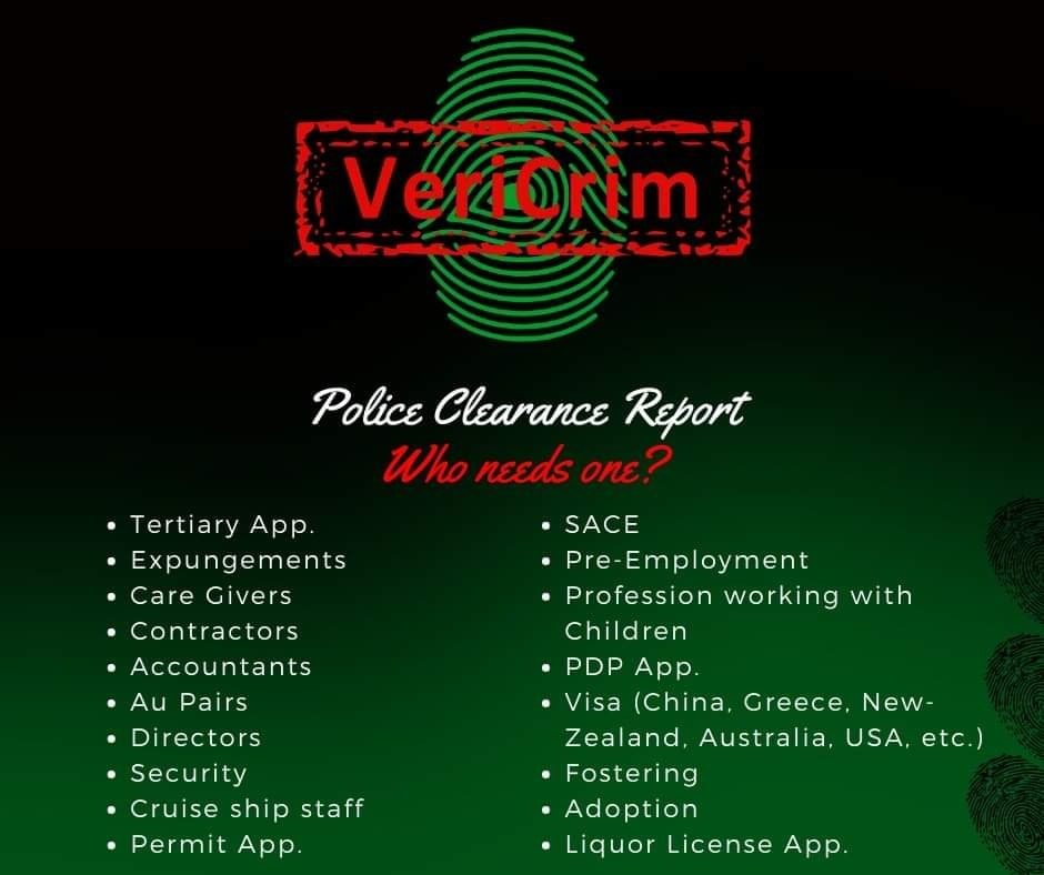 Vericrim police clearance report